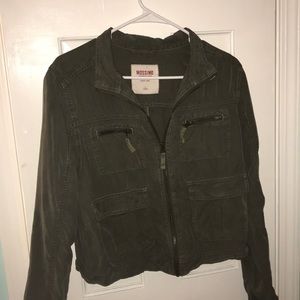 Olive green bomber jacket